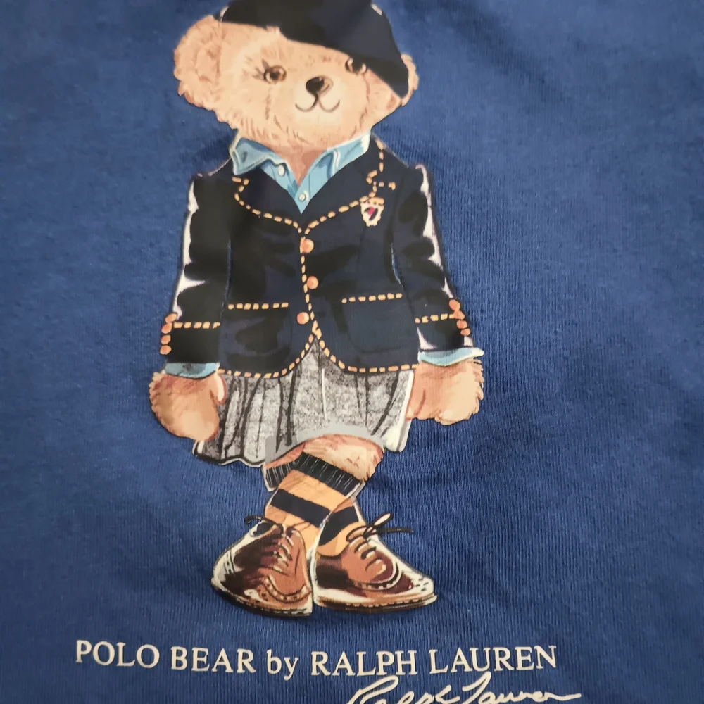 Ralph Lauren Kids' Blue Polo Bear Graphic Tee